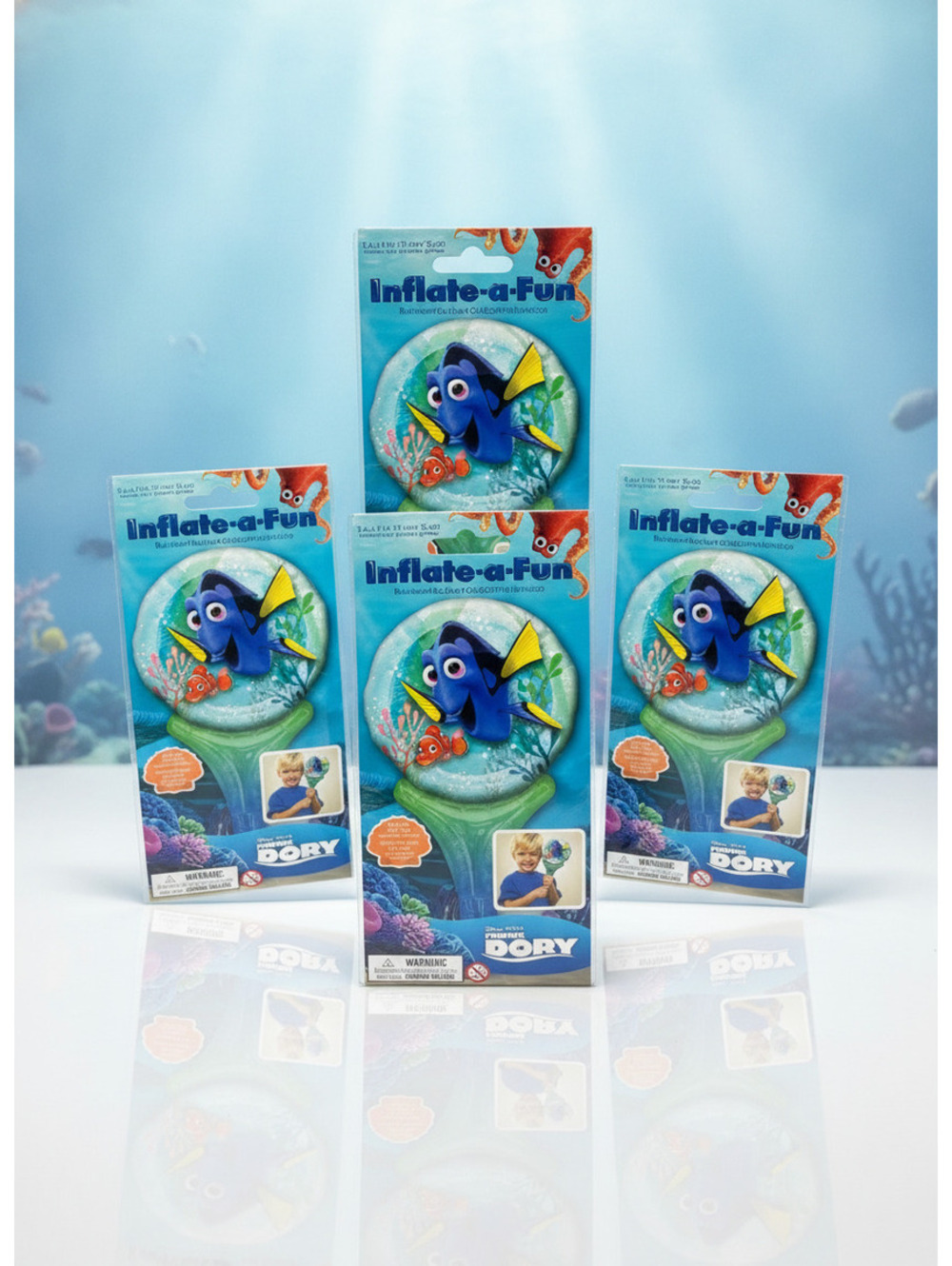 4pc Disney Pixar Finding Dory Inflate-a-Fun Balloon Toy - 6 x 12 inches NEW